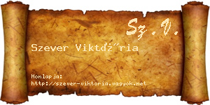 Szever Viktória névjegykártya